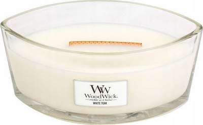 Qiri aromatik WoodWick Ellipse White Teak, 453g, erë druri