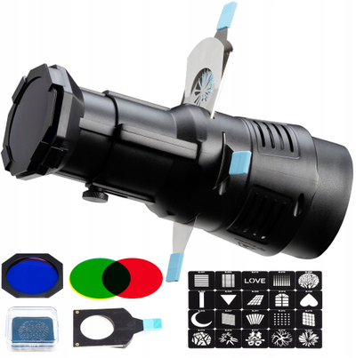 Difuzer optik drite Camrock OSO1, montim Bowens, 20 filtra GOBO, i zi