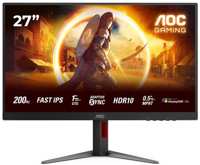 Monitor AOC G4 27G4HA, 27\", Full HD, i zi me të kuqe