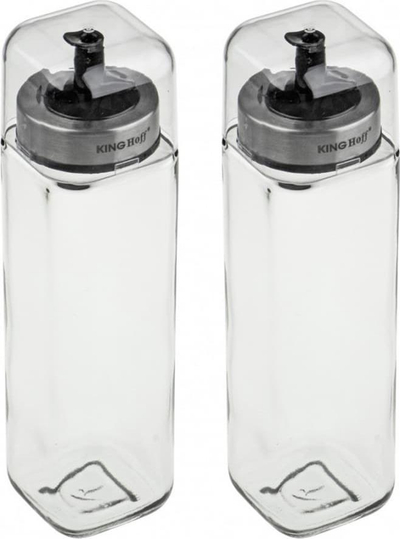 Set shishe për vaj dhe uthull KingHoff KH-1645, qelq, 270ml, transparente