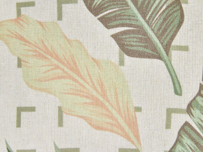 Set jastëkësh dekorativë Beliani RHAPIS, 45x45 cm, motiv bimësh, krem