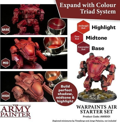 Set bojrash aerografi Army Painter Warpaints Air Complete, komplet i plotë, shumëngjyrësh