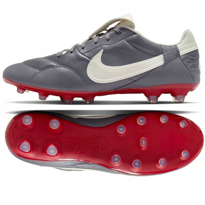 Копачки за фудбал Nike Premier III FG, тврд терен, број 8.5, металик сива бела црвена