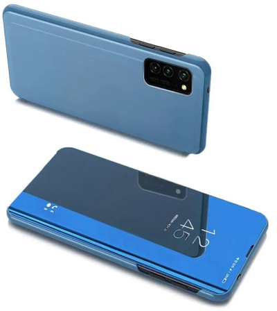 Mbrojtëse telefoni Clear View për Samsung Galaxy A03s, me kapak, blu