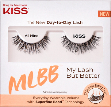 Qerpikë artificialë KISS My Lash But Better, vëllim i përditshëm, me ngjitës, ngjyrë e zezë