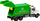 Lodër kamion plehrash LEAN Toys Garbage Truck, me drita edhe zhurma, me kosh plehrash, i bardhë me jeshile