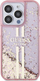Këllëf telefoni Guess Liquid Glitter Gold Stripes për iPhone 15 Pro Max, i fortë, me shkëlqim, rozë