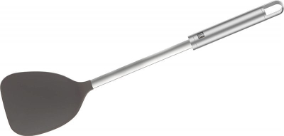 Shpatull wok Zwilling Silicone, silikon rezistent nxehtësisë, dorezë çelik inox, argjendi