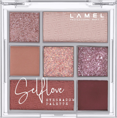Paletë hijesh për sy Lamel SELFLOVE Eyeshadow Palette 401, 8.5g, matte edhe shimmer
