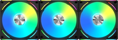 Ventilator PC Lian Li UNI AL120 V2, 120mm, ARGB set 3 copë me kontrollues, i zi