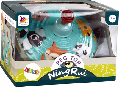 Rrotull lodër metalike LEAN Toys Animals, madhësi e madhe, shumëngjyrëshe