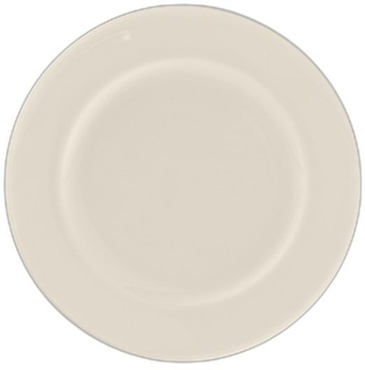 Pjatë e sheshtë RAK Bravura, 9.05", porcelan bone, e bardhë