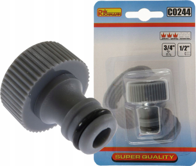 Lidhës rubineti Richmann C0244, 3/4", plastik, gri