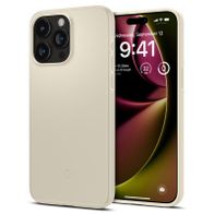 Mbështjellëse për iPhone 15 Pro Spigen Thin Fit, krem