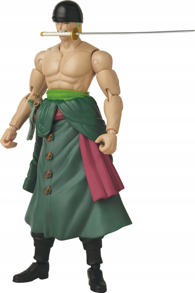 Figurë aksioni BANDAI Anime Heroes One Piece Roronoa Zoro, 17 cm, me 3 shpata, shumëngjyrëshe