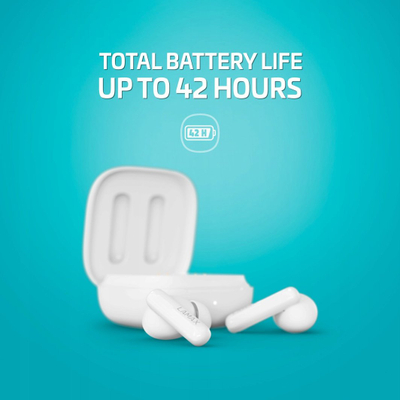 Kufje wireless LAMAX Clips1 Plus, in ear, ANC, të bardha