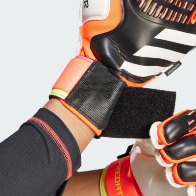 Ракавици за голман adidas Predator GL MTC FS IQ4037, леплива пена, со заштита за прсти, црни
