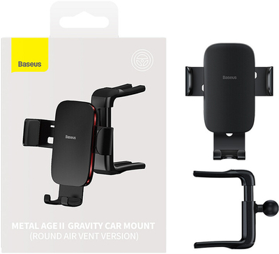 Mbajtës makine Baseus Metal Age II Gravity, i zi