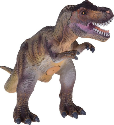 Figurë lodër dinosaur Rubber T-rex, prej gome, rezistente ndaj ujit, shumëngjyrësh