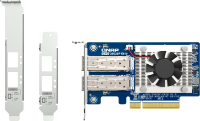 Kartë rrjeti QNAP QXG-25G2SF-E810, 2 porta 25GbE, PCIe 4.0, gri