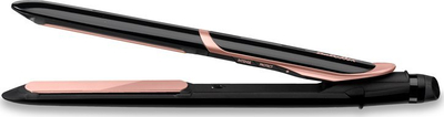 Pjastrues flokësh BaByliss Super Smooth 235 ST391E, 235°C, pllaka të gjera, i zi me rozë
