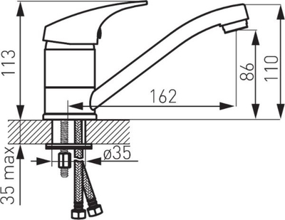 Rubinet lavamani Ferro One BFO2A, 16 cm, krom