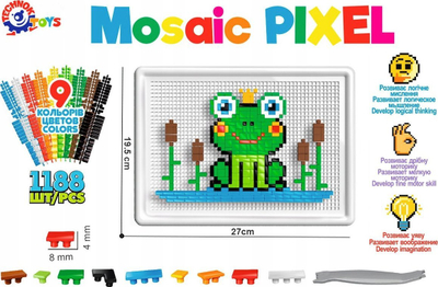 Lodër mozaik TechnoK Mosaic Pixel 7525, 1188 copa, me shumë ngjyra