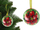 Zbukurim pemë Stolia Christmas Metal Bauble, sferik, motiv lule, kuqe e gjelbër
