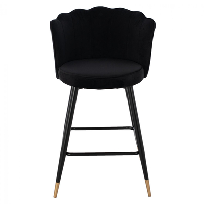 Stol velvet + metal 50×50×90 cm (HM8736.04), zezë
