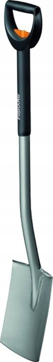 Lopatë kopshti Fiskars Ergonomic 1067512, teh i drejtë, ergonomike, gri
