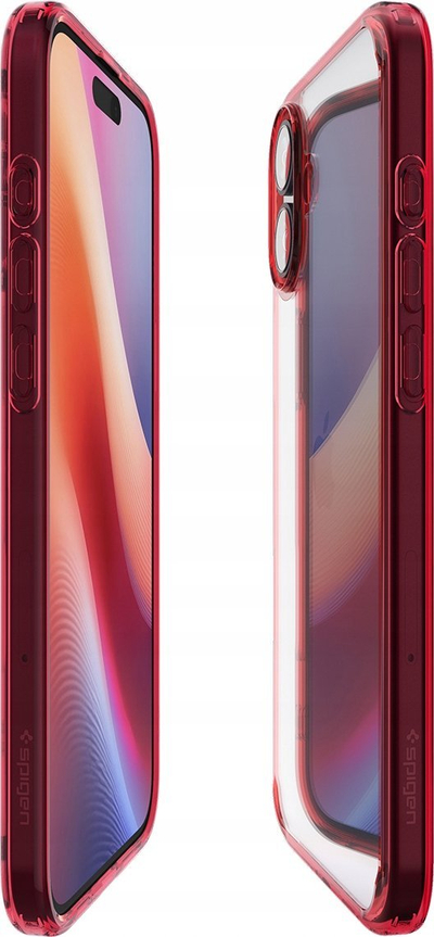 Kapak telefoni Spigen Ultra Hybrid, për iPhone 16, i tejdukshëm Red Crystal