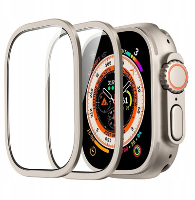 Mbrojtës ekrani ESR Armorite për Apple Watch Ultra, Ultra 2, Ultra 3, set me 2 copë, xham i fortë, gri titanium