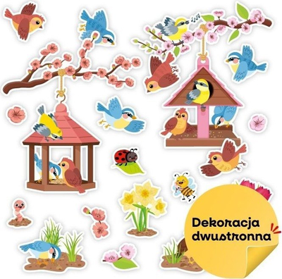 Dekor pranveror Spring Decoration Feeders on Branches, set 20 copë, shumëngjyrësh