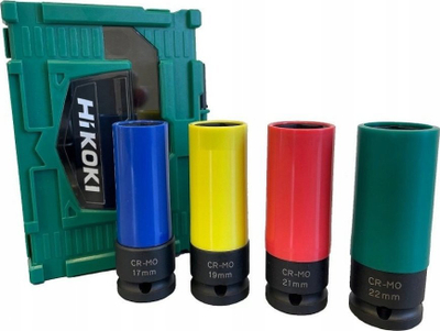 Set kokash goditëse HiKOKI Impact, 1/2", 17-22mm, shumëngjyrësh