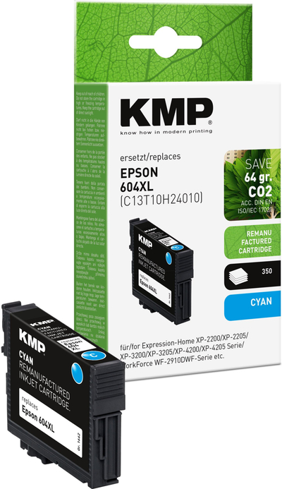 Kartrixh boje KMP Epson 604XL T10H2, cyan, 350 faqe