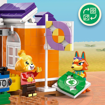 Lodër ndërtuese LEGO Animal Crossing 77052, K.K’s Concert in the Plaza, 550 copë, shumëngjyrëshe