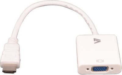 Përshtatës V7 AV,  HDMI-D-Sub (VGA), i bardhë 