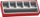 Kuti organizuese Teng Tools Empty Storage Tray Box, 6 ndarje, plastike, e kuqe