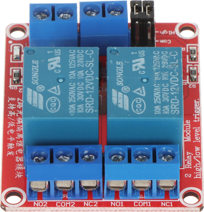 Modul releje Pulsar PK-552, 12V DC, 2 dalje NO NC, jeshil