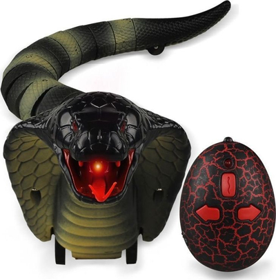 Lodër gjarpën me telekomandë Naja Cobra RC0419, 45cm, karikim me USB, gri e zezë