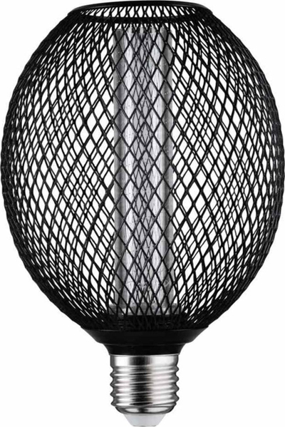 Llambë dekorative Paulmann MetallicGlow Globe Spiral, LED 4.2W, me bazë E27, e zezë