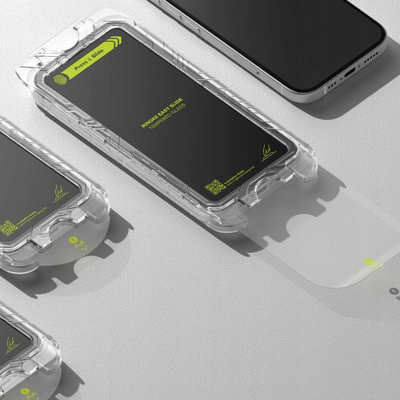 Xham mbrojtës Ringke Easy Slide për iPhone 15 16, 9H, 2 copë, transparent