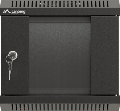 Kabinet muror rack 10" 6U, 30x30x37 cm, derë xhami, gri
