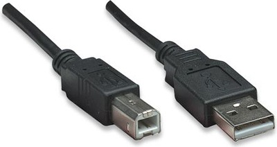 Kabllo USB Manhattan 374507, USB A me USB B, 0.5 m, e zezë