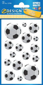 Stickerë letre Z Design Football, set 48 copë, shumëngjyrëshe