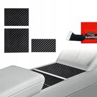 Folie interieri GRIZZ 3in1 Carbon Glossy për Tesla Model 3 Highland 2024‑2026, set për konsol qendrore, karbon me shkëlqim, e zezë
