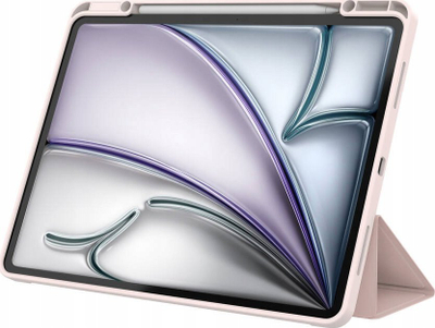 Kapak mbrojtës JCPal DuraPro për iPad Air 13" M2 M3, folio me mbajtëse për Pencil, rozë