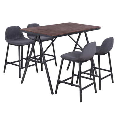 Set 5 pjesësh me stativ dhe stol mesatar lartësi (HM8578), gri