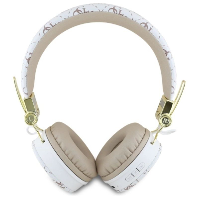 Kufje on ear Guess GUBH70E4PTMH, Bluetooth, ENC, të bardha me bezhë
