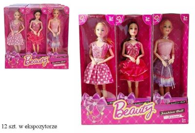 Кукла модна Убавина MIX, за девојчиња, 3+ години, розова